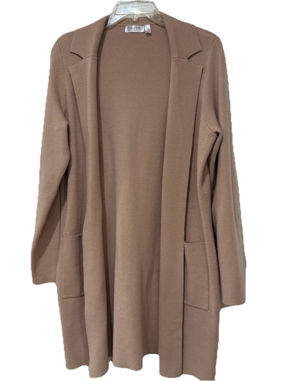 Cloth By Design Women’s Small Beige Long Open Front Cardigan